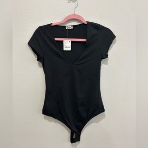 Free People Black Bodysuit